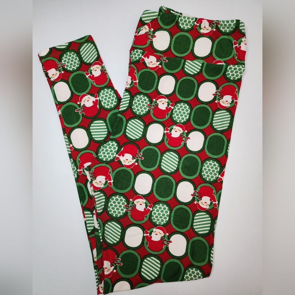 Lularoe Christmas/Holiday Leggings • Santa • TC